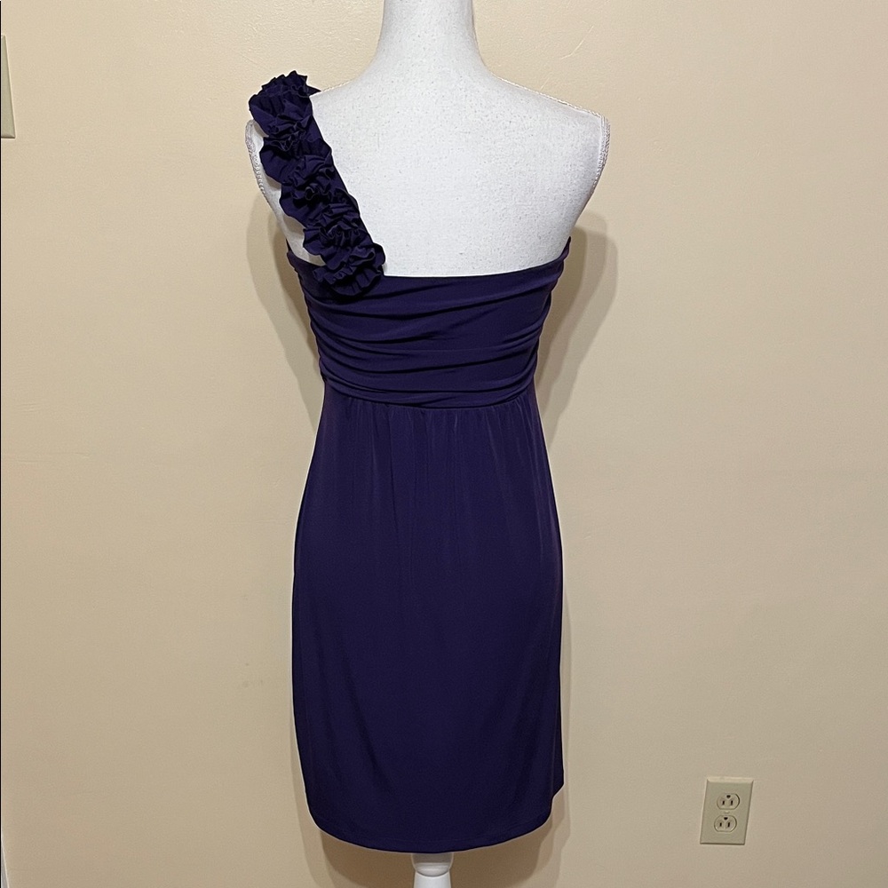 En Focus Studio One Shoulder Ruched Formal Cocktail Evening Dress - Picture 5 of 10